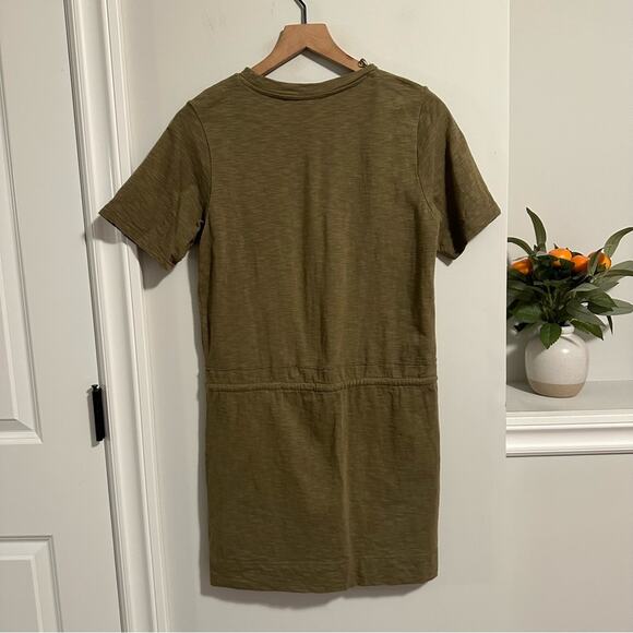 Athe Vanessa Bruno Green Blue Cotton Linen Mini Dress Small - Picture 3 of 9
